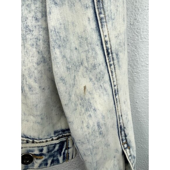 Vintage ChiQle Denim Architect Y2K Distressed Southwestern Jean Jacket Size S - Picture 7 of 8